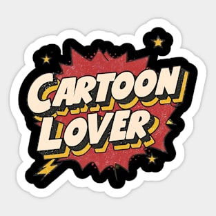 Radical Cartoon Lover: Vintage 80s Edition Sticker